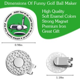 Jecten - Marcadores de pelota de golf con clips magnéticos para sombrero, marcadores únicos de pelota de golf para poner verde para hombres y mujeres, accesorios de ayuda para entrenamiento de golf