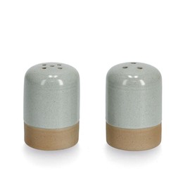 Zeller 19365 Salt / Pepper Shaker Set of 2 Stoneware