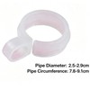 50 Pcs White Plastic Windproof Hanger Hooks Clothes Hanger Buckle