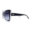 SA106 Unique Oversized Cat Eye Hybrid Butterfly Sunglasses Black