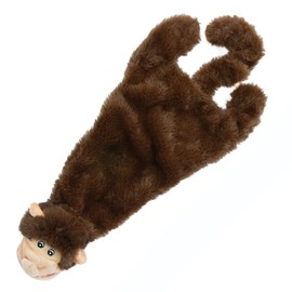 Best Pet Supplies 2-in-1 Stuffless Squeaky Dog Toys with Soft, Durable Fabric for Small, Medium, and Large Pets, No Stuffing for Indoor Play, Holds a Plastic Bottle - Monkey, Medium