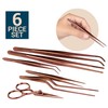 O'Creme Set of Culinary Tweezer Tongs Offset, Straight and Curved,