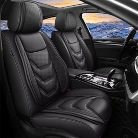 JIAMAOXIN Car Seat Covers Fit for Hyundai Tucson 2010-2025: Full Set Leather Seat Covers Breathable Vehicle Cushion Waterproof Protector 5 Seat(Black)