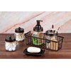 Kitchen and Bathroom Soap Dish Tray - Metal 2-Piece Soap