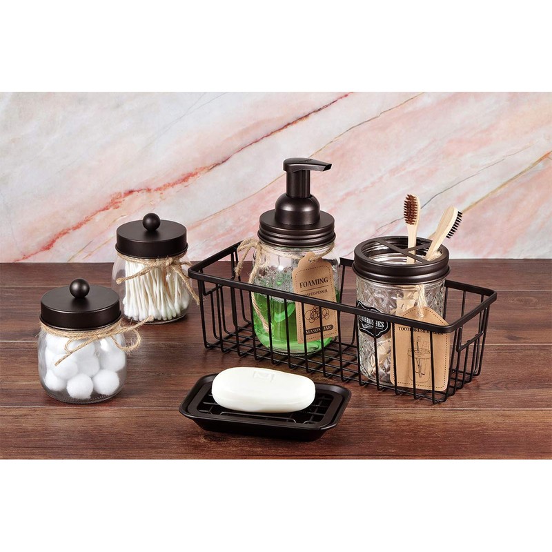 Kitchen and Bathroom Soap Dish Tray - Metal 2-Piece Soap