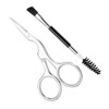 2pcs Eyebrow Grooming Set with Scissors and Comb for Women