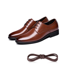 AYCLIF Leather Shoes Business Shoes, Laces, Round Laces, Boots, Laces, Manufacturer, Low Pull, Men's Shoelaces/Shoe Laces, Thickness Approx. 0.1 inch (2.5 mm), dark brown