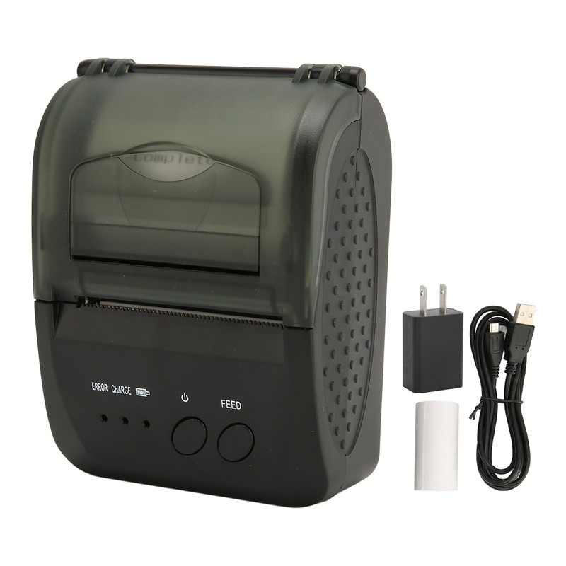 Portable Receipt Printer 58mm Bluetooth 4.0 Fast Printing Low Noise