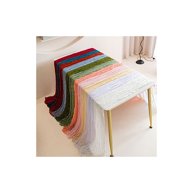 Cheesecloth Table Runner - Boho Gauze Cheese Cloth Table Runner,Rustic