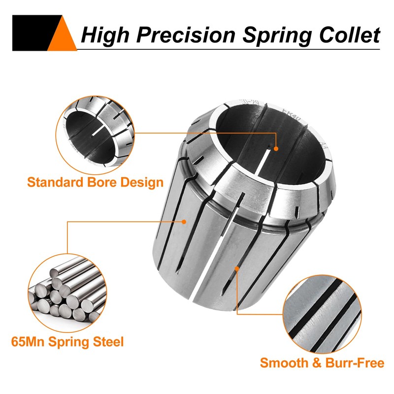 sourcing map Spring Collet Chuck ER40 30mm 65Mn Spring Steel
