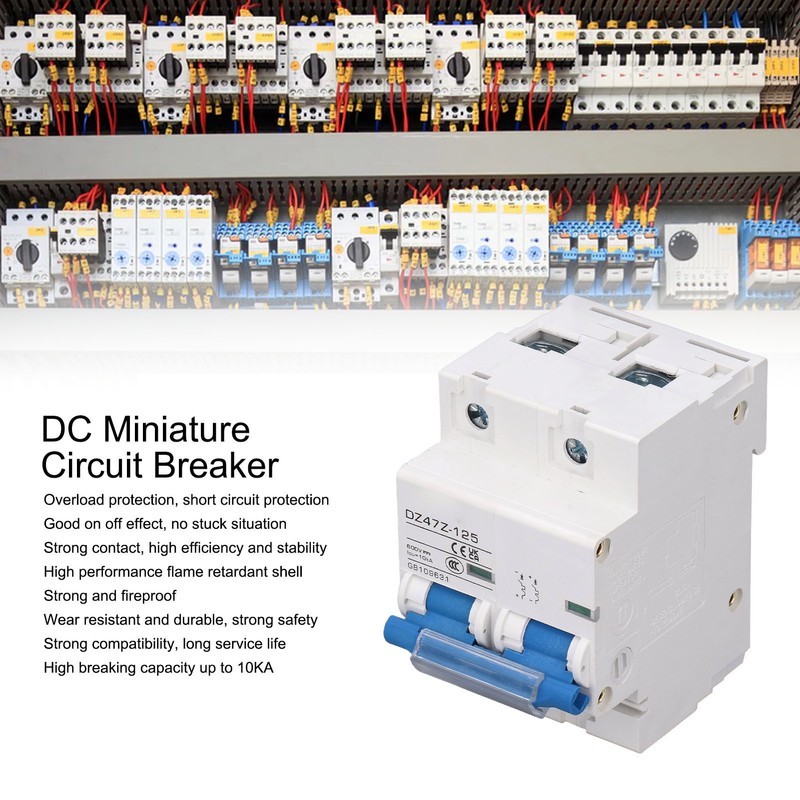 DC Miniature Circuit Breaker 2P 10KA High Current Isolation 600V