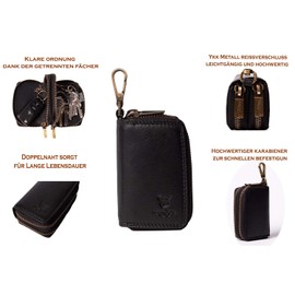 Matador Genuine Leather Key Fob K64, black, Classic