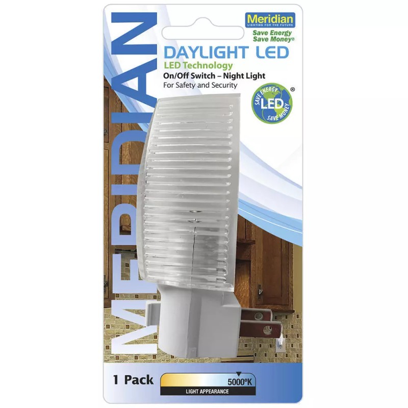 Meridian Manual On/Off Daylight LED Bulb Night Light - Single