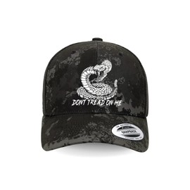 Tactical Pro Supply - Black Camo Snapback Hat for Men or Women, Snap Closure Design, Decorated with PVC Embossed Logo Black Camo - Don't Tread On Me - One Size