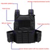 Greencity Tactical Vest Molle Quick Release Buckles Weight Vest Adjustable