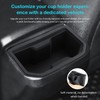 Auovo Center Console Front&Rear Cup Holder Inserts Compatible with Toyota