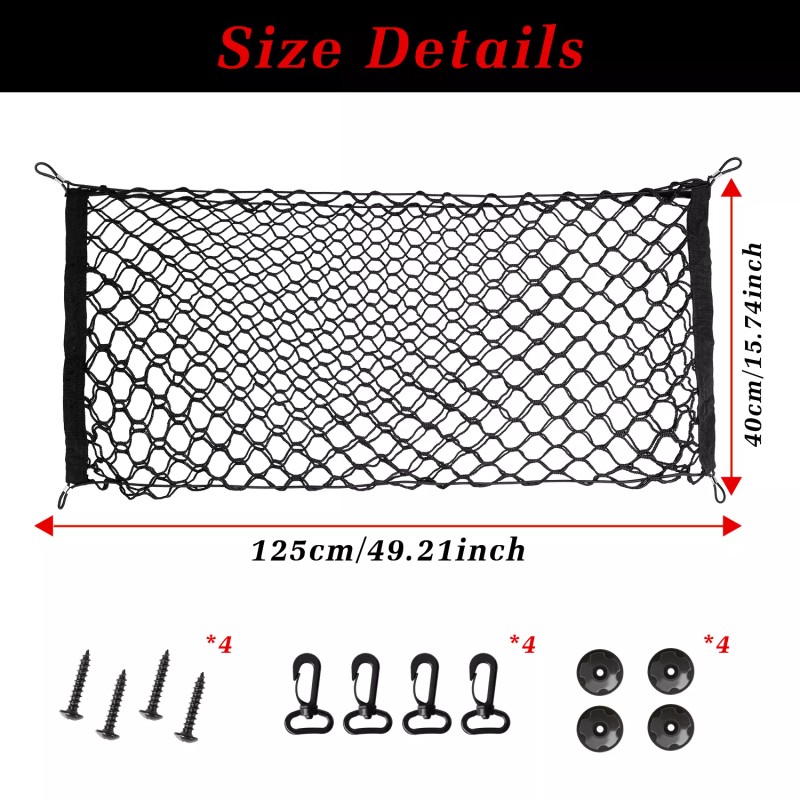 QUAYUB Rear Trunk Envelope Mesh Organizer Cargo Net for INFINITI