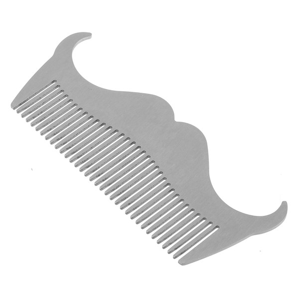Beavorty Stainless Steel Beard Comb for Precision Grooming Ergonomic Design