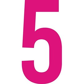 ShirtInStyle Zahlen selbsklebende Aufkleber, von 2-50cm Höhe, Mülltone, Haustür, Basteln, Boote, Nummern, Kennzeichen, Türen, Hausnummer, Bootsnummer, Zahl 5-14cm, Farbe pink