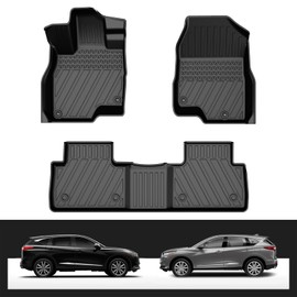TTX LIGHTING Floor Mats for Acura RDX 2019-2024 TPE Automotive Floor Mats All Weather Protection Mat Include Front and Rear Row Liner Black