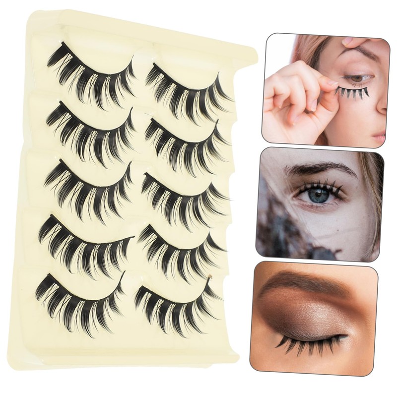 Baluue 5pairs Eyelashes for Women Soft and Eyelash Extensions for