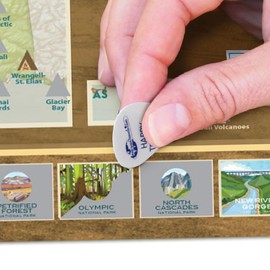 Map Your Travels National Park Travel Quest Scratch-Off Map Poster | Includes Scratch-Off Tool (16"x28") UPDATED FALL 2024