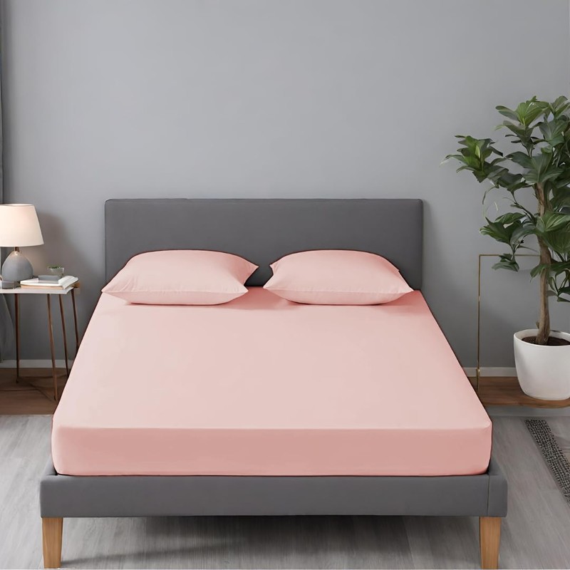 EV Dekor®MF123 Fitted Sheet Single, Pink - Deep Pocket Bedsheet