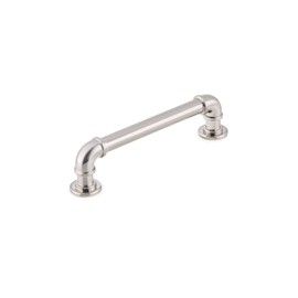 Richelieu Hardware BP2209128195 Steampunk Collection 5 1/16-inch (128 mm) Center-to-Center Brushed Nickel Vintage Round Cabinet and Drawer Pull Handle for Kitchen, Bathroom, and Furniture