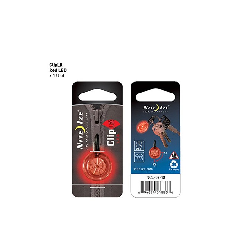 Nite Ize NCL-03-10 ClipLit Carabiner LED Light, Red