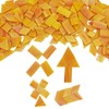 200g Stained Glass Mosaic Tiles, 230 Pieces Square Triangle Rhombus