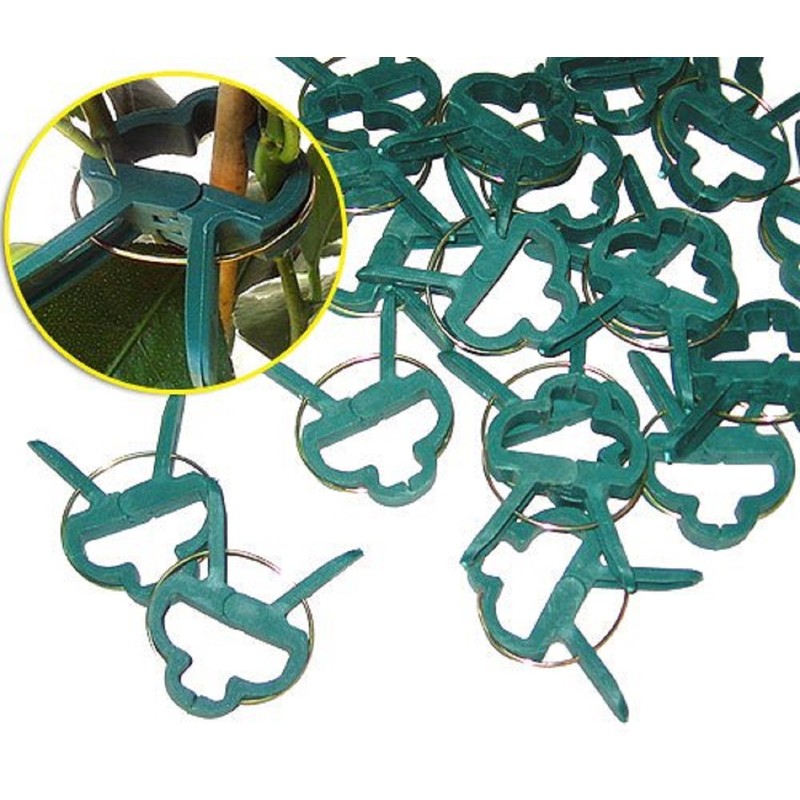 100 or 200 Spring Loaded Clips Tomato Orchid Plant Clips