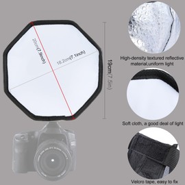 YicDofu 20cm/7.8" Octagonal Flash Diffuser Softbox for Speedlight