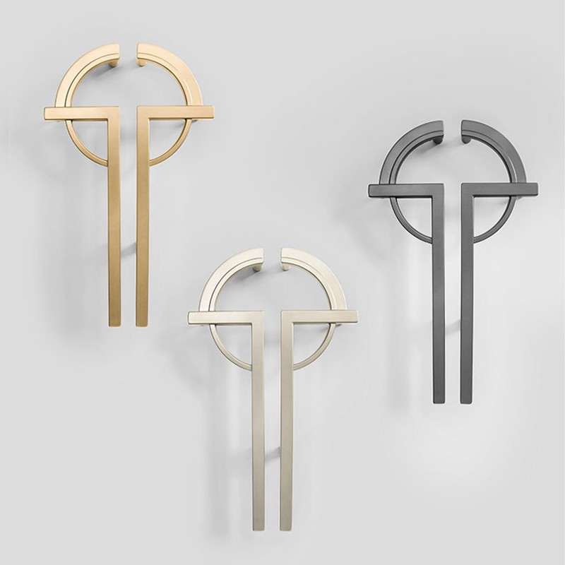 WJXFHTD 2PCS Art Decor Cabinet Pulls, Zinc Alloy Modern Simple