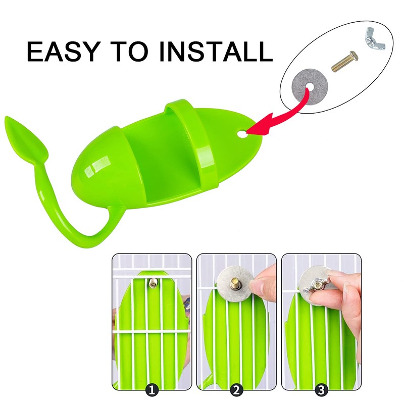 2pcs Plastic Pet Bird Cuttlebone Holder Food Holder, Cuddle Bone