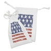 Ambesonne America Fabric Pouch Set of 2, Fourth of July