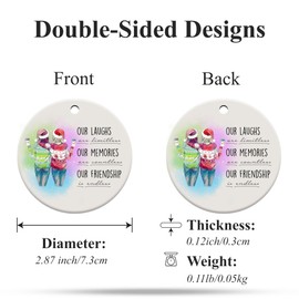 Gifts for Friends Women, Friends Christmas Ornaments, Bestie Gifts for Women, Best Friend Ornament, Gift for Best Friends Women, Ceramic Ornament