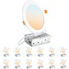 DLLT LED Recessed Ceiling Lights: 12 Pack 6 Inch 5CCT