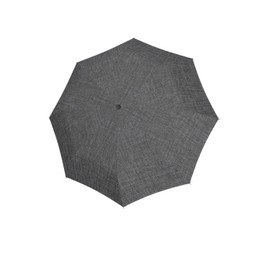 reisenthel Umbrella Pocket Duomatic - Compact Pocket Umbrella Made from Recycled PET Bottles - With Large Push Button and Ergonomic Handle Design, silver, UMBRELLA