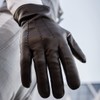 Harssidanzar Leather Gloves For Mens Comfort Cashmere Lined Gloves GMUK006,Black,Size