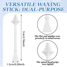 LXUEJIE 100Pcs Nose Wax Sticks for Men Women, Hair Wax Applicator With Disposable Spatulas for Nostril Cleaning, Ear Face Hair Removal Painless Hair Remover Nose Wax Applicator Sticks Nose Wax Kit