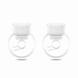 2pcs Wearable Hands Free Electric Breast Pump Silent Invisible Breast Pump 3 Modes 9 Levels of Suction 180ML Capacity