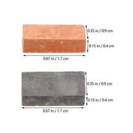 JOINPAYA 100 Pcs Mini Fake Wall Bricks Craft: Dollhouse Simulated Brick Mini House Miniature Landscape Building Cement Clay