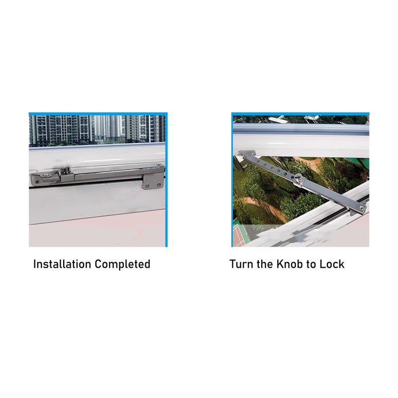 Casement Window Stay, Stainless Steel Security Window Latches Adjustable Telescoping