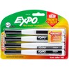 EXPO 1944745 Magnetic Dry Erase Markers with Eraser, Fine Tip,