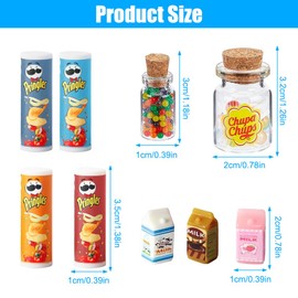 Abiemuce Pack of 13 Miniature Food and Drink, Miniature Gnome Accessories, 1/12 Dollhouse Accessories, Miniature Dollhouse Accessories, Gnome Accessories, Christmas, Gnome Accessories