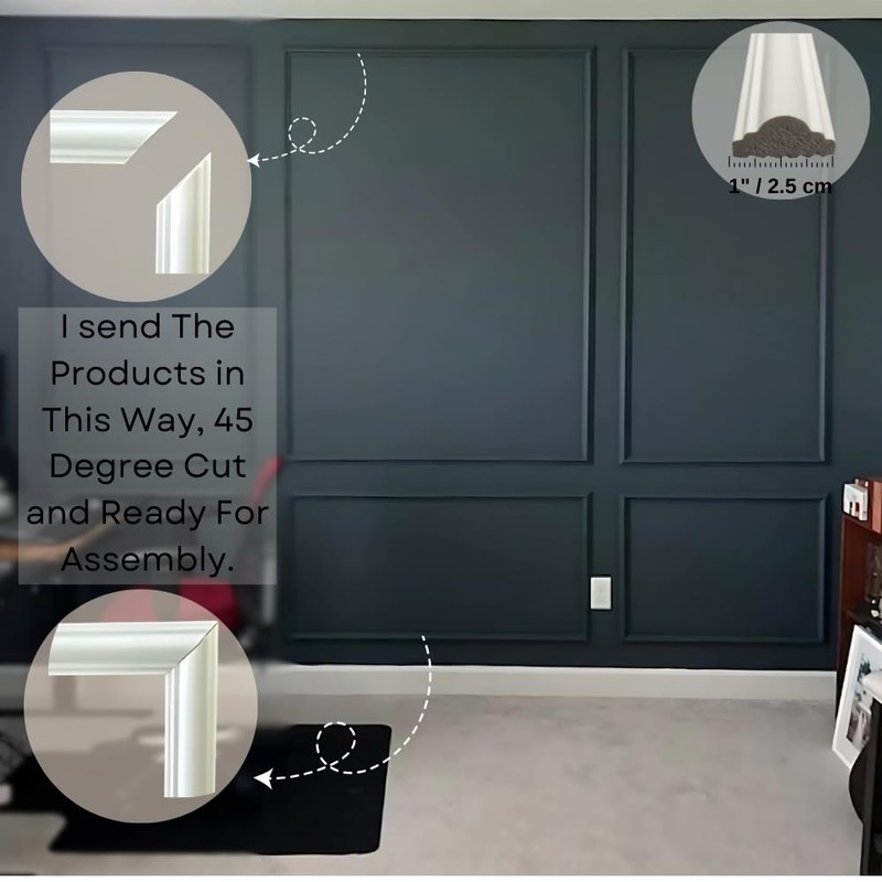 Peel and Stick Wall Molding Kit – Pre Cut Wainscoting