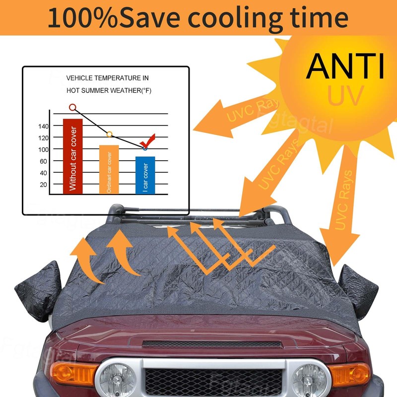 Fgtagtal Windshield Snow Cover Fit for Toyota FJ Cruiser 2007-2021,