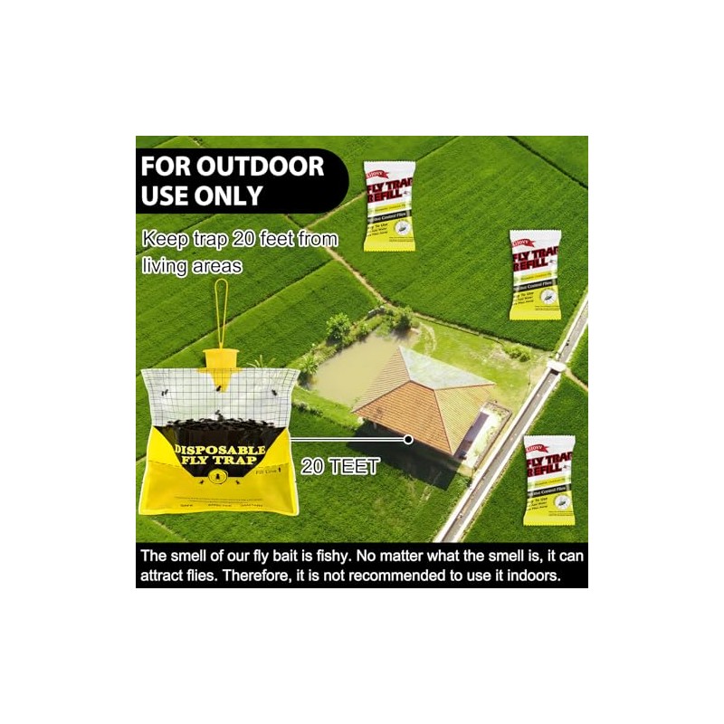 18 Pack Natural Fly Bait Refill, 18 * 30g Fly