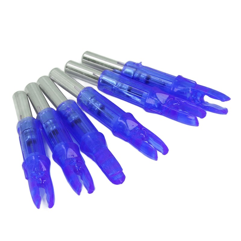 6Pcs Lighted Arrow Nocks High Visibility High Light Transmittance Waterproof