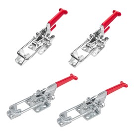 POWERTEC Toggle Clamp Set, 1PK 700 lbs & 2PK 2000 lbs Holding Capacity, 431 & 40341 Self-Lock U-Bolt Adjustable Latch & U Bolt Latch for Woodworking Jigs & Fixtures, Smoker, Tool Box, Cabinet